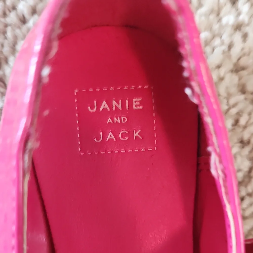 Janie and Jack Pink Dress Shoes with Bow - Picture 2 of 4